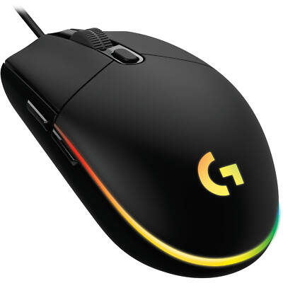 Logitech G G203 Wired USB Lightsync Mouse - Black