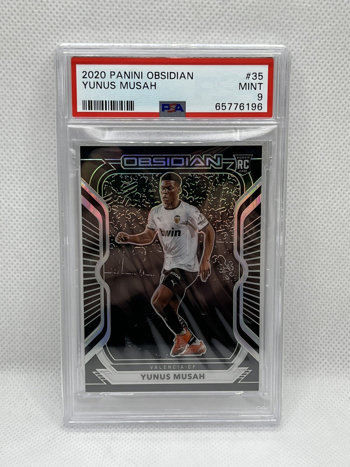 2020 Panini Obsidian Yunus Musah #35 Rookie Card RC /195 PSA 9 USMNT | AC Milan