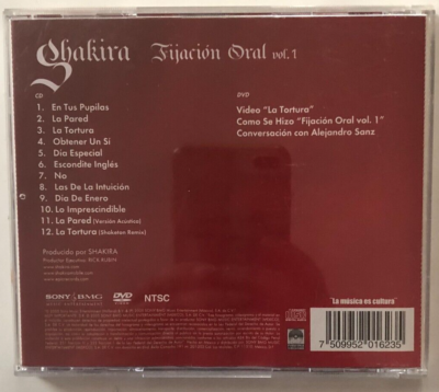 Shakira, Fijacion Oral Vol. 1, 2005 Mexican CD + DVD Album, Latin