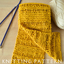 The Summer Vibes Cotton Scarf Knitting Pattern Printed Pattern To Knit Yourself