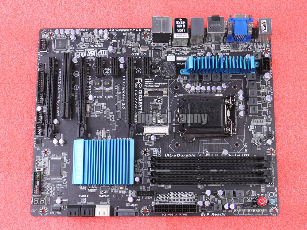 GIGABYTE GA-Z77X-UD3H Intel Z77 Express LGA 1155 DDR3 SATA3.0 DVI.