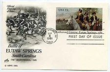 UX90 Nathanael Greene Eutaw Springs 1781, ArtCraft, FDC