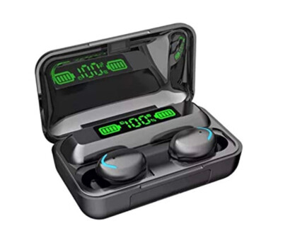 TWS BTH-F9-5 True Wireless Smart Touch Earbuds With Power Bank and Easy Pair. 