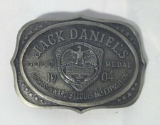 JACK DANIELS Vintage Belt Buckle 1904 St. Louis Missouri Exposition Gold Medal