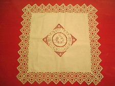 NVA Andenken DDR Reklame Spitzen Tischdecke