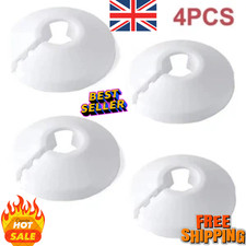 Pack of 4 15mm White Plastic Radiator Pipe Covers Split Pipe Collars