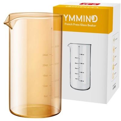Standard Universal Design 34 oz French Press Replacement Glass Beaker, Fits M...