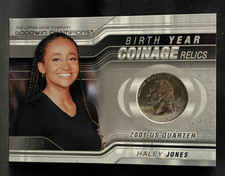 2023 UD GOODWIN CHAMPIONS BIRTH YEAR COIN HALEY JONES #BYCR24    25/50   WINGS