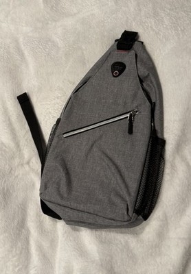 Crossbody Multipurpose Sling Shoulder Bag Travel Hiking Daypack Gray Outdoor
