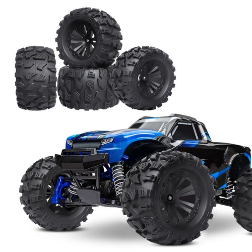 Pneumatici Monster Truck RC 1/10 Preincollati e Ruote Esagonali 12mm per Traxxas Stampede... - Foto 3 di 6