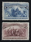 CKStamps: US Stamps Collection Scott#230 231 Columbian Mint NH OG