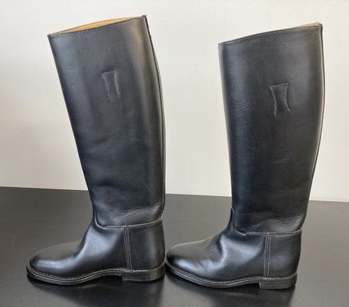 Regent Black Leather Riding Boots Uk6 EU39 Equestrian Made In England - Picture 6 of 20