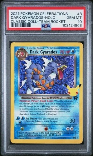 2021 POKEMON CELEBRATIONS CLASSIC COLL #8 DARK GYARADOS-HOLO PSA 10