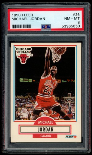 Michael Jordan 1990 Fleer #26 PSA 8 NM-MT