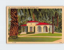 Postcard Entrance To The Zoo Balboa Park San Diego California USA
