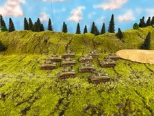 Flames of War U.S. M4A1 Sherman 75mm tank lot x11 Painted FOW Battlegroup 15mm