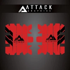 Attack Graphics Renegade Radiator Louver Decals Red For Honda CRF150R 2007-2009
