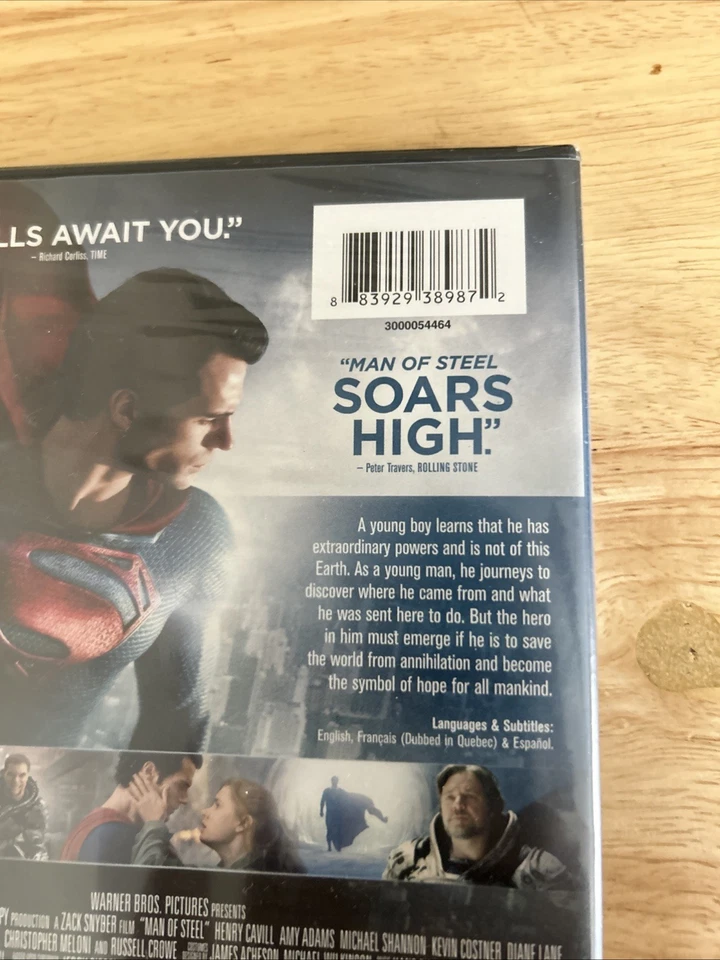 Man of Steel (DVD, 2013, Widescreen) NEW Foto 3 de 4