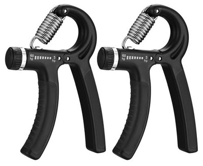 Hand Trainingsgerät Gripper für Krafttraining - Stressabbau - Schwarz 2er Pack