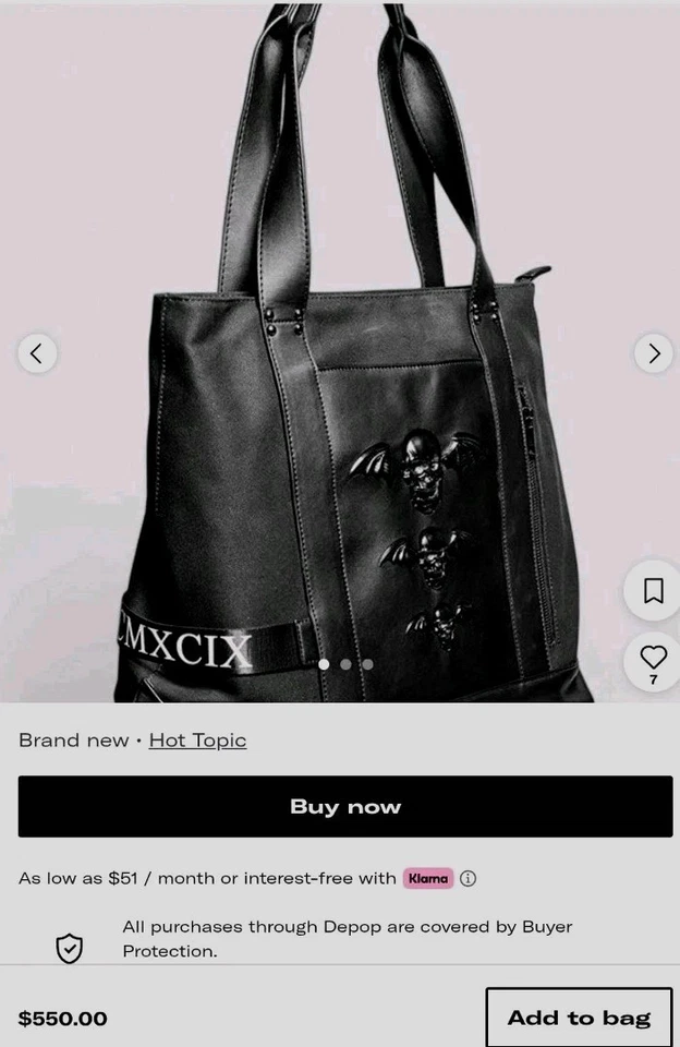 Mercancía Avenged Sevenfold 2019 Foto 2 de 2