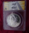 1885 Morgan Silver Dollar ANACS MS61 Stunning Details & Proof-like Mirror Silver