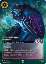 The Horned King - Wicked Ruler (Enchanted) 226/204 Whispers in the Well Lorcana