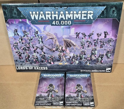  OC WARHAMMER 40K - 2X LORD KAKOPHONIST + EMPERORS CHILDREN BATTLEFORCE - NIB 