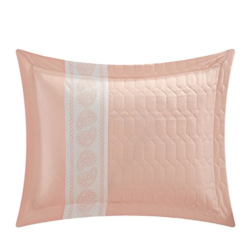 Titian 8 Piece Comforter Hotel Collection Hexagon Embossed Paisley Print - Picture 4 of 6