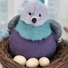Fat Pigeon Plush Toy Soft 23cm Fluffy Cartoon Bird Doll Perfect Gift