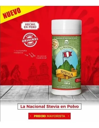 LA - NACIONAL - STEVIA - EN POLVO - 150 g - Pack X 2