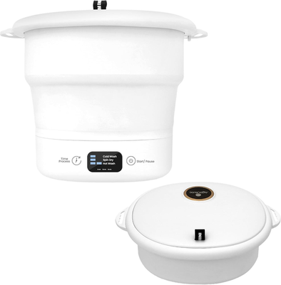 #ad Portable Mini Washing Machine Foldable Bucket Washer with Handle and Lid Light $140.99