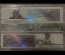 2007 Travis Hafner Manny Ramirez Finest Rookie Moments 24/74 Dual Auto All Star