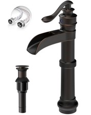 Vessel Sink Faucet, Oil Rubbed Bronze Black Bathroom Faucet, Farmhouse Waterf...