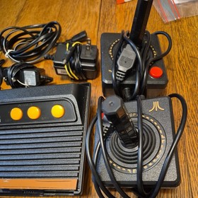 Atari Flashback Black Portable Video Game Home Console With Controllers & wires 