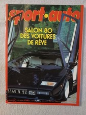 SPORT AUTO N°225 10/1980 SALON 80 LAMBORGHINI COUNTACH S GOLF GTI VOLVO 244 TURB
