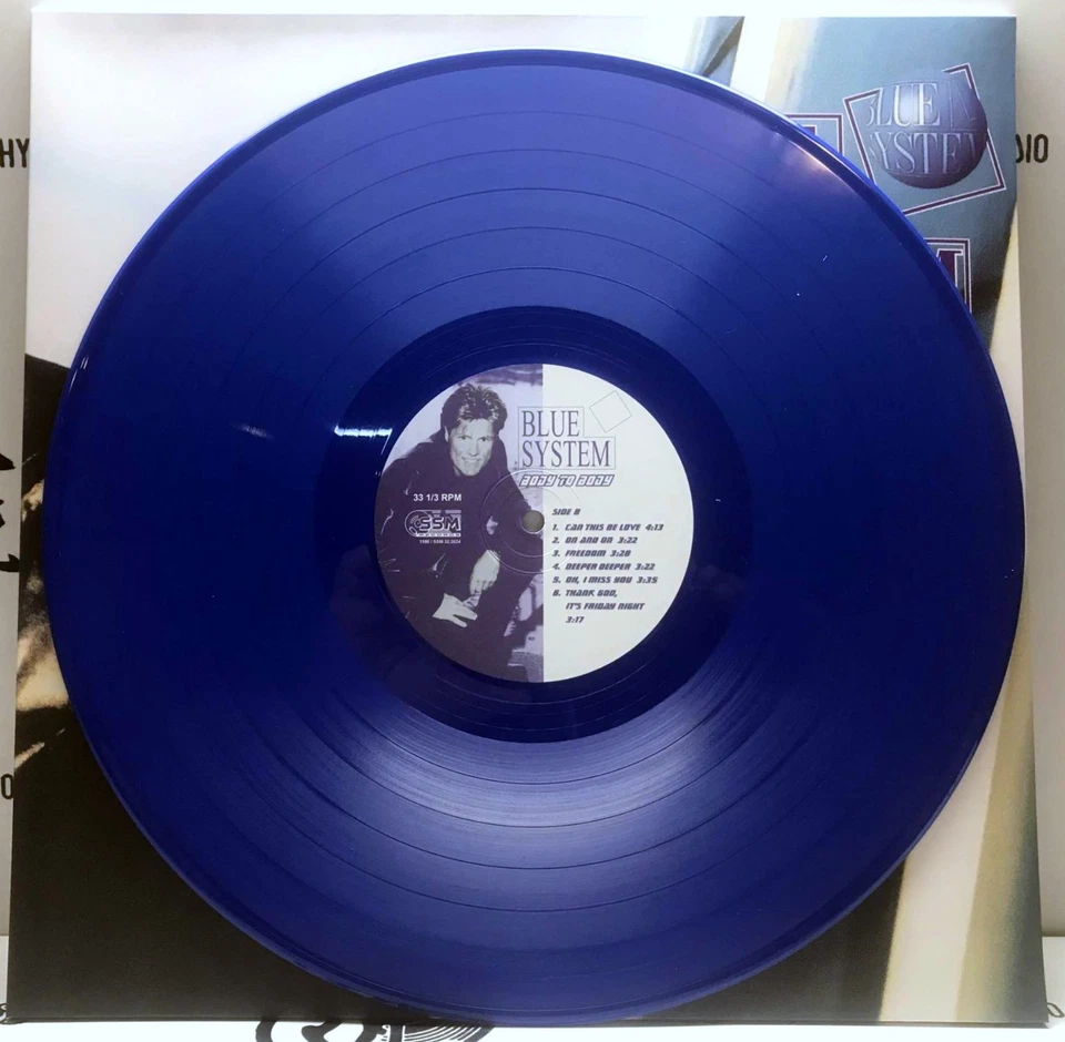 LP Blue System - «Body to Body» 1996 (Reissue 2024) Blau Vinyl NEU in OVP - Bild 4 von 4