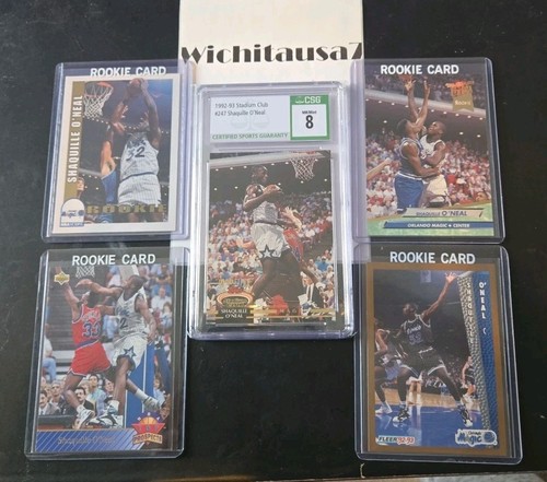 1992-1993 Shaquille O'Neal Rookie Lot Basketball Cards Graded 8 Magic LSU 7 Card - Picture 1 of 3