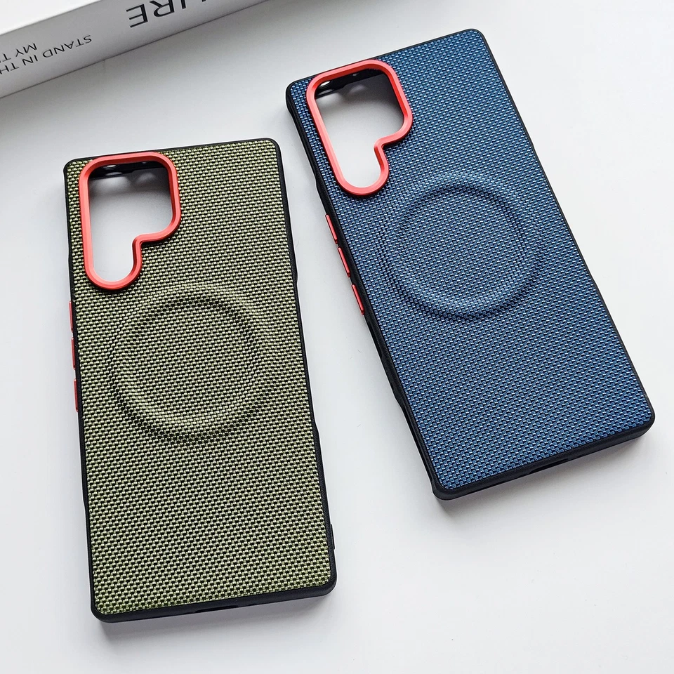 Funda de teléfono híbrida blindada de nailon cubierta magnética para ZTE nubia RedMagic 11 Pro Foto 3 de 4