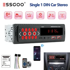 Single Din Car Radio Stereo Bluetooth AM FM MP3 Player Audio Head Unit USB AUX