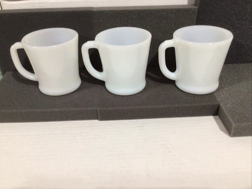 3–Vintage Fire King Oven Ware Coffee Cups/Mugs Made In U.S.A.