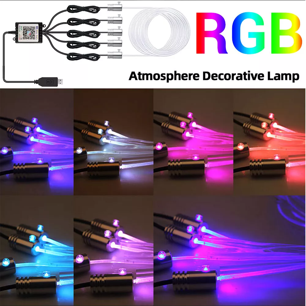 Car Interior Led Lights Trim RGB Strip Light Atmosphere Lighting