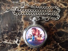 STAR TREK DISCOVERY CHROME POCKET WATCH WITH CHAIN