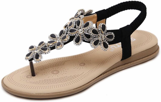 bohemian flip flop sandals