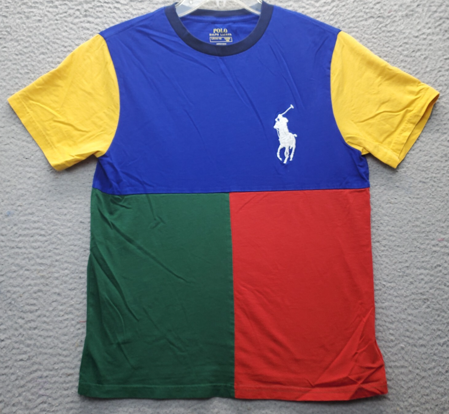 Polo Ralph Lauren maglietta giovane grande multicolore girocollo grande logo pony