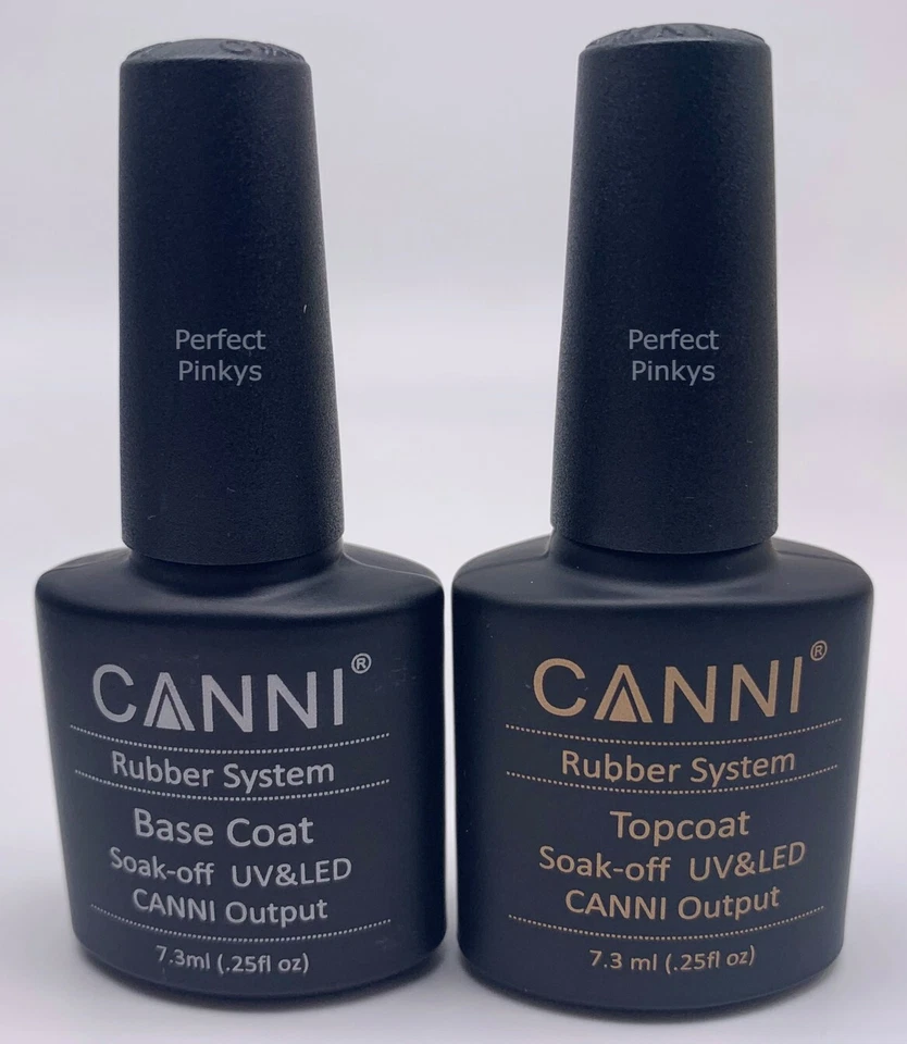 CANNI Rubber Base & Top Coat Gel Nail Polish Soak-Off UV LED UK Top Quality - UK