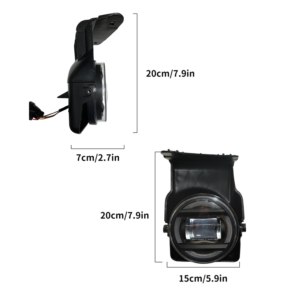 For 2003 2004 2005 2006 GMC Sierra 1500 2500 HD 3500 LED Fog Lights Lamps+DRL - Изображение 2 из 4