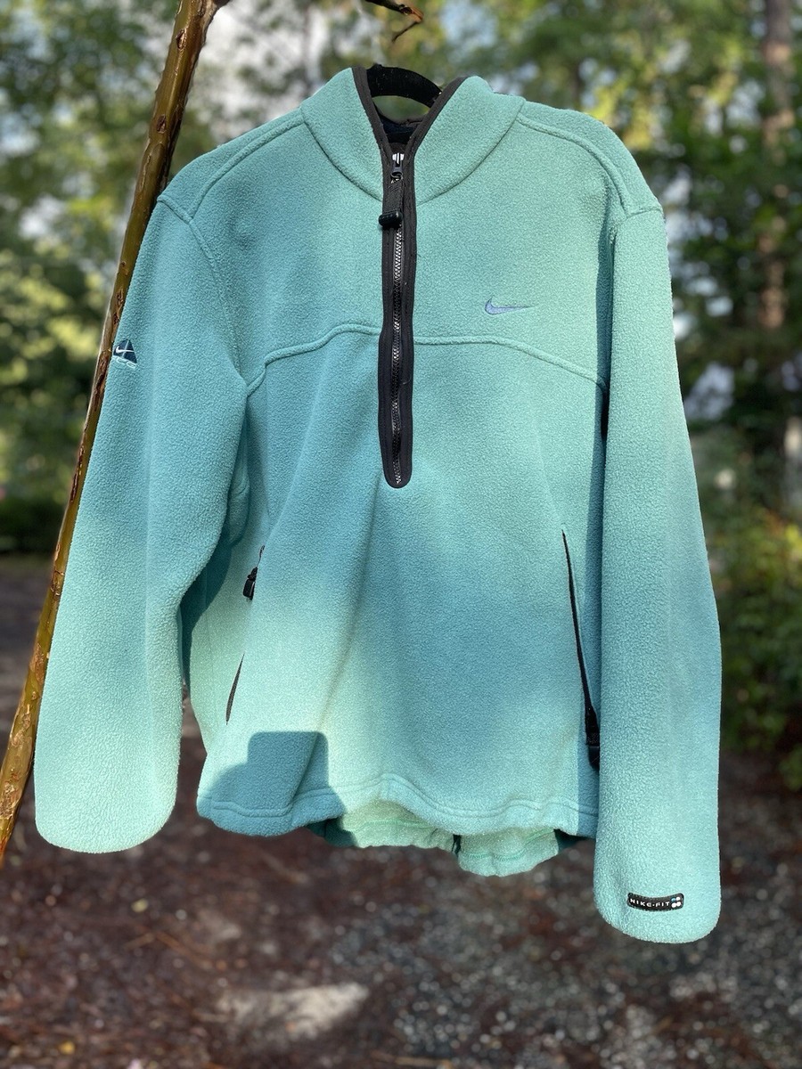 USA Made Vintage NIKE ACG 1/2 Zip Polartec Fleece Teal Pull USA Made Vintage NIKE ACG 1/2 Zip Polartec Fleece Teal Pull