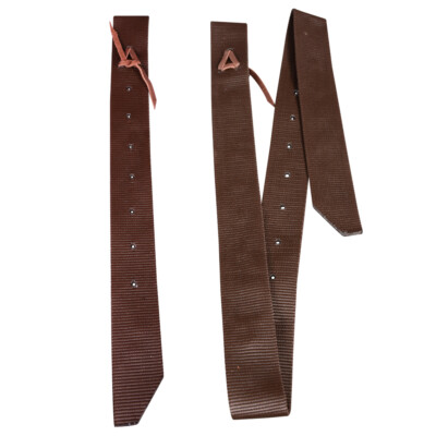 41AD Hilason Premium Single Nylon Cinch Tie Strap And Off Billet Set Brown