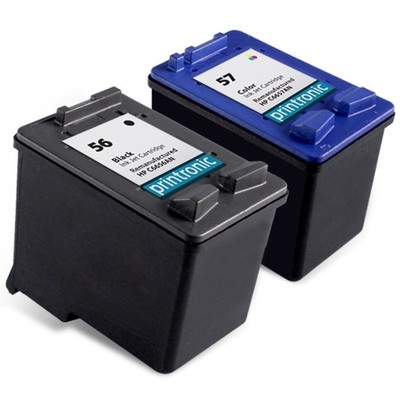 2PK HP 56 57 Ink Cartridge C6656AN C6657AN  PSC 1315 1210 1350 1110 1310 Printer