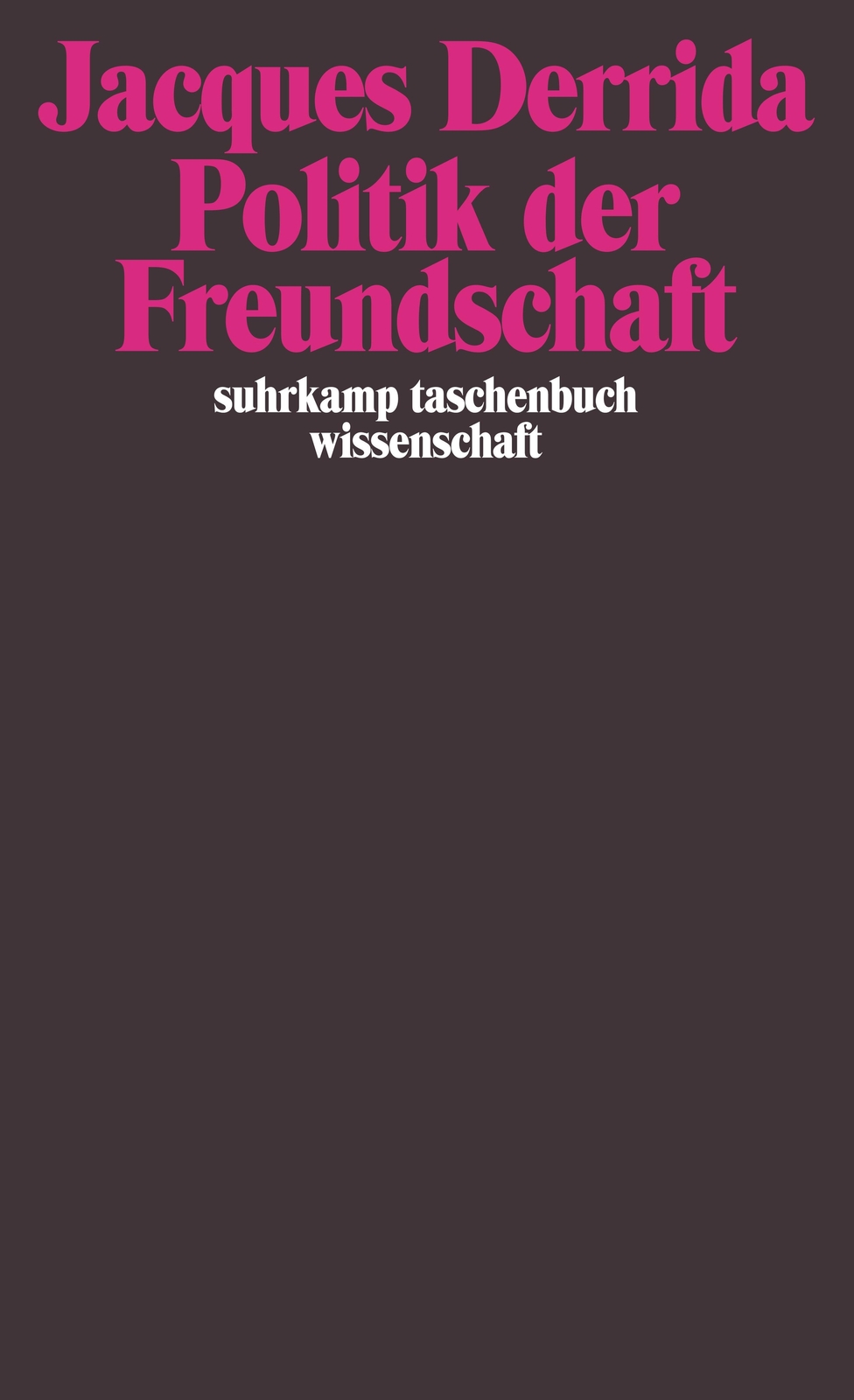 Thumbnail - Jacques Derrida; Stefan Lorenzer / Politik Der Freundschaft